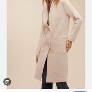 Aritzia Wilfred Dujardin Elegant Cream Shawl Coat size small ~ $248